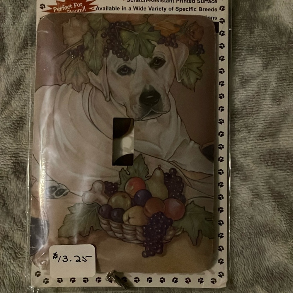 PiPsQueak pRoDucTioNs Metal Light-switch Cover Dog Yellow Lab